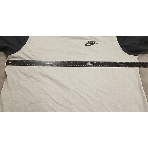 Nike Shirt Mens Large Gray Black Short Sleeve Nike Tee Spellout - Picture 5 of 11